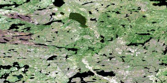 James Lake Satellite Map 064G05 at 1:50,000 scale - National Topographic System of Canada (NTS) - Orthophoto