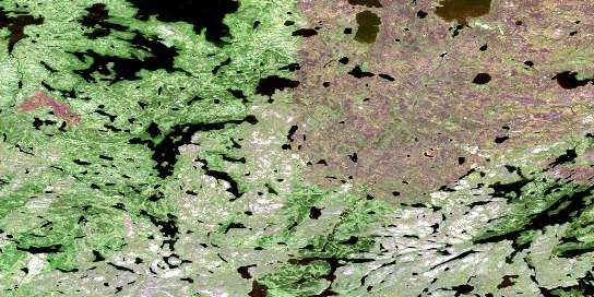 Air photo: Mackerracher Lake Satellite Image map 064G06 at 1:50,000 Scale