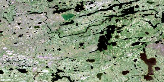 Little Sand Lake Satellite Map 064G15 at 1:50,000 scale - National Topographic System of Canada (NTS) - Orthophoto