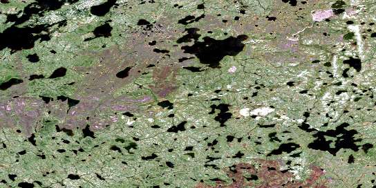 Chipewyan Lake Satellite Map 064G16 at 1:50,000 scale - National Topographic System of Canada (NTS) - Orthophoto