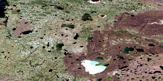 Air photo: Hood Lake Satellite Image map 064H03 at 1:50,000 Scale