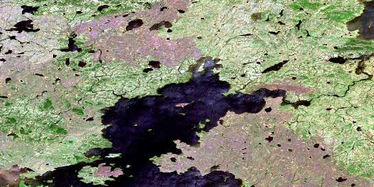 Air photo: Mcleod Peninsula Satellite Image map 064H04 at 1:50,000 Scale