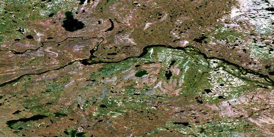 Meades Lake Satellite Map 064I16 at 1:50,000 scale - National Topographic System of Canada (NTS) - Orthophoto