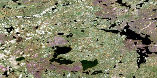 Kinsman Lake Satellite Map 064J07 at 1:50,000 scale - National Topographic System of Canada (NTS) - Orthophoto