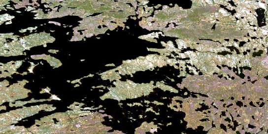 Tadoule Lake Satellite Map 064J09 at 1:50,000 scale - National Topographic System of Canada (NTS) - Orthophoto
