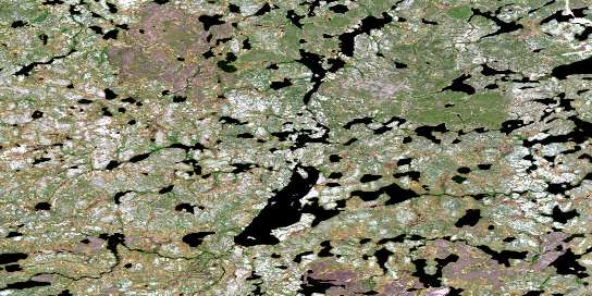 Shewfelt Lake Satellite Map 064J10 at 1:50,000 scale - National Topographic System of Canada (NTS) - Orthophoto