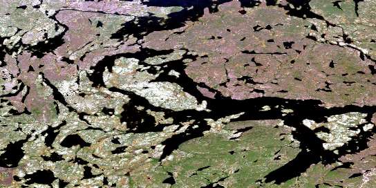 Seaman Island Satellite Map 064J15 at 1:50,000 scale - National Topographic System of Canada (NTS) - Orthophoto