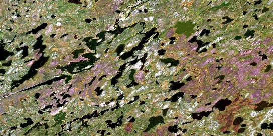 Easton Lake Satellite Map 064K03 at 1:50,000 scale - National Topographic System of Canada (NTS) - Orthophoto