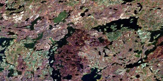Engen Lake Satellite Map 064K04 at 1:50,000 scale - National Topographic System of Canada (NTS) - Orthophoto