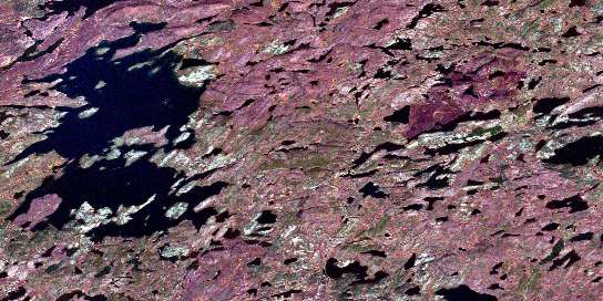 Whiskey Jack Lake Satellite Map 064K05 at 1:50,000 scale - National Topographic System of Canada (NTS) - Orthophoto
