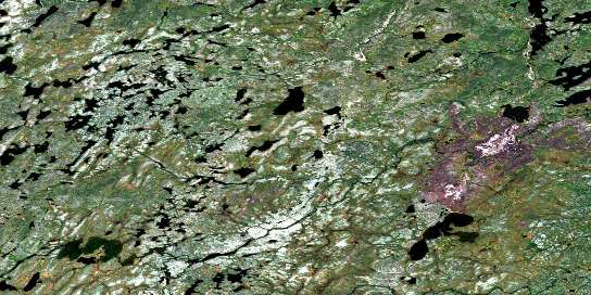 Pangman Lake Satellite Map 064K09 at 1:50,000 scale - National Topographic System of Canada (NTS) - Orthophoto