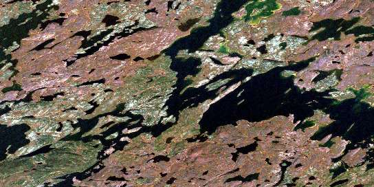 Lac Brochet Satellite Map 064K12 at 1:50,000 scale - National Topographic System of Canada (NTS) - Orthophoto