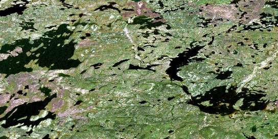 Stevens Lake Satellite Map 064K16 at 1:50,000 scale - National Topographic System of Canada (NTS) - Orthophoto