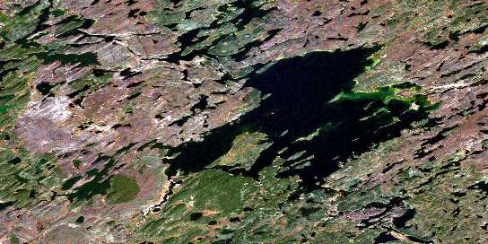 Hatchet Lake Satellite Map 064L12 at 1:50,000 scale - National Topographic System of Canada (NTS) - Orthophoto