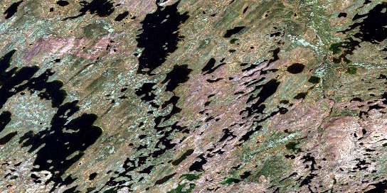 Patterson Lake Satellite Map 064M16 at 1:50,000 scale - National Topographic System of Canada (NTS) - Orthophoto
