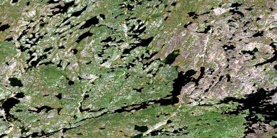 Minuhik Lake Satellite Map 064N01 at 1:50,000 scale - National Topographic System of Canada (NTS) - Orthophoto