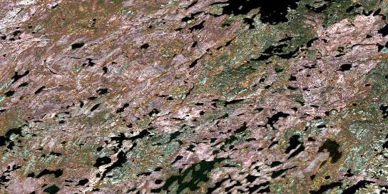 Hugill Creek Satellite Map 064N07 at 1:50,000 scale - National Topographic System of Canada (NTS) - Orthophoto