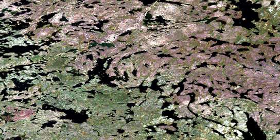 Canfield Lake Satellite Map 064O03 at 1:50,000 scale - National Topographic System of Canada (NTS) - Orthophoto