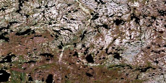 Hebner Lake Satellite Map 064P01 at 1:50,000 scale - National Topographic System of Canada (NTS) - Orthophoto