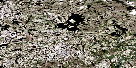 Commonwealth Lake Satellite Map 064P14 at 1:50,000 scale - National Topographic System of Canada (NTS) - Orthophoto