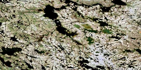 Nabel Lake Satellite Map 064P16 at 1:50,000 scale - National Topographic System of Canada (NTS) - Orthophoto