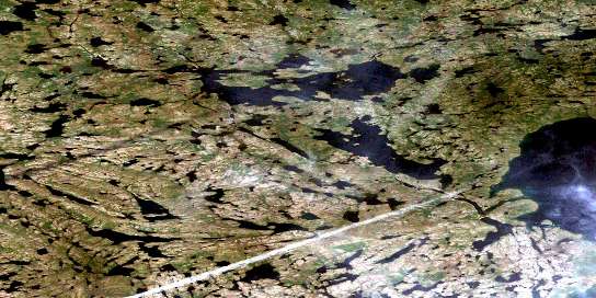 White Cliff Lake Satellite Map 065B16 at 1:50,000 scale - National Topographic System of Canada (NTS) - Orthophoto