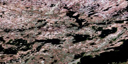 Rochon Lake Satellite Map 065C13 at 1:50,000 scale - National Topographic System of Canada (NTS) - Orthophoto
