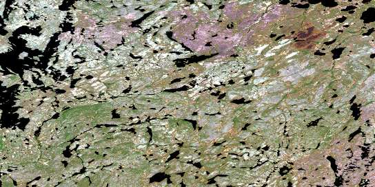 Meyrick Lake Satellite Map 065D05 at 1:50,000 scale - National Topographic System of Canada (NTS) - Orthophoto