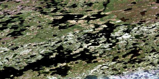 Allen Lake Satellite Map 065D13 at 1:50,000 scale - National Topographic System of Canada (NTS) - Orthophoto