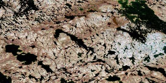 Calhoun Lake Satellite Map 065F08 at 1:50,000 scale - National Topographic System of Canada (NTS) - Orthophoto