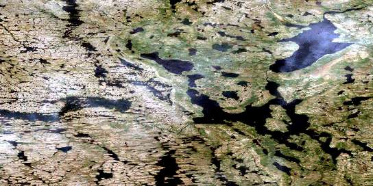 Hawk Hill Lake Satellite Map 065G02 at 1:50,000 scale - National Topographic System of Canada (NTS) - Orthophoto