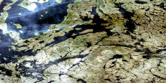 Vera Lake Satellite Map 065G03 at 1:50,000 scale - National Topographic System of Canada (NTS) - Orthophoto