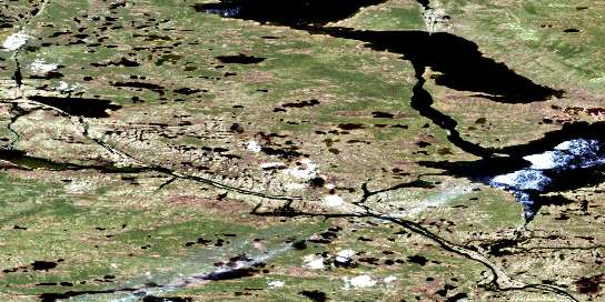 Roseblade Lake Satellite Map 065H03 at 1:50,000 scale - National Topographic System of Canada (NTS) - Orthophoto
