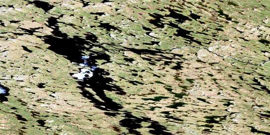 Heninga Lake Satellite Map 065H16 at 1:50,000 scale - National Topographic System of Canada (NTS) - Orthophoto