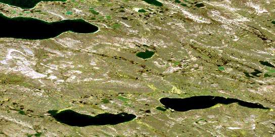 Aumaluuktuuk Lake Satellite Map 065P16 at 1:50,000 scale - National Topographic System of Canada (NTS) - Orthophoto
