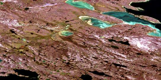 Air photo: Sagliq Island Satellite Image map 066A01 at 1:50,000 Scale