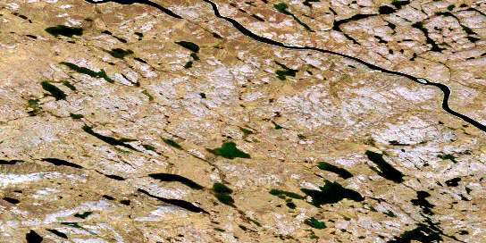 Air photo: Ayaktuukvik Lake Satellite Image map 066A10 at 1:50,000 Scale