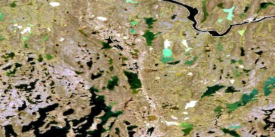 Air photo: Sandhill Rapids Satellite Image map 066H13 at 1:50,000 Scale
