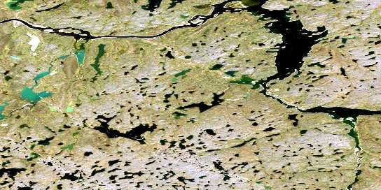 No Title Satellite Map 066H14 at 1:50,000 scale - National Topographic System of Canada (NTS) - Orthophoto