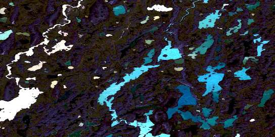 No Title Satellite Map 066I13 at 1:50,000 scale - National Topographic System of Canada (NTS) - Orthophoto