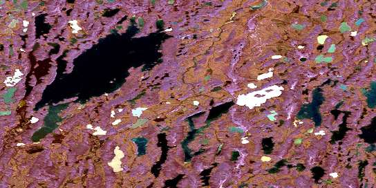 No Title Satellite Map 066I14 at 1:50,000 scale - National Topographic System of Canada (NTS) - Orthophoto