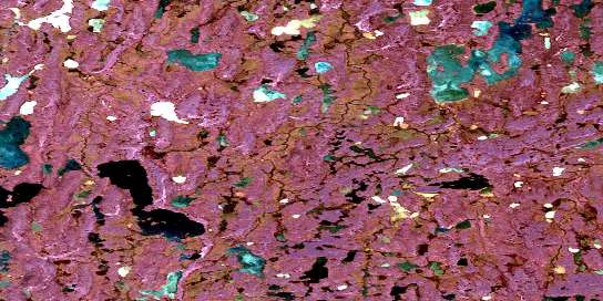 No Title Satellite Map 066I15 at 1:50,000 scale - National Topographic System of Canada (NTS) - Orthophoto