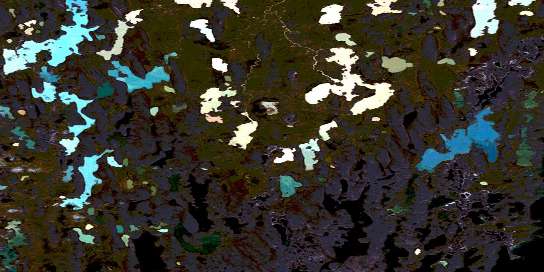 No Title Satellite Map 066J07 at 1:50,000 scale - National Topographic System of Canada (NTS) - Orthophoto