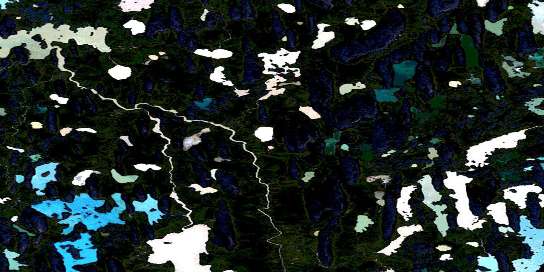 No Title Satellite Map 066J10 at 1:50,000 scale - National Topographic System of Canada (NTS) - Orthophoto