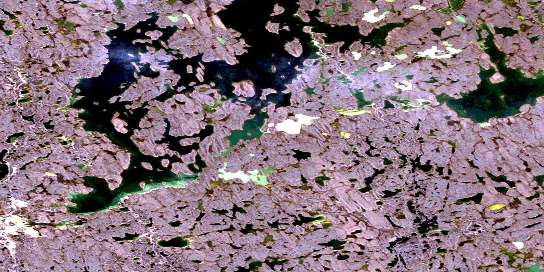 No Title Satellite Map 066K08 at 1:50,000 scale - National Topographic System of Canada (NTS) - Orthophoto