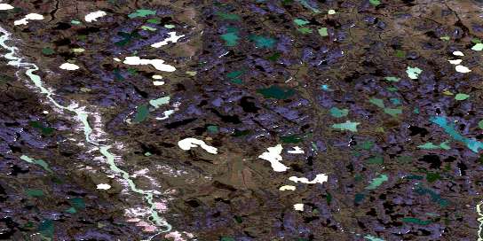Marsh Rapids Satellite Map 066N05 at 1:50,000 scale - National Topographic System of Canada (NTS) - Orthophoto