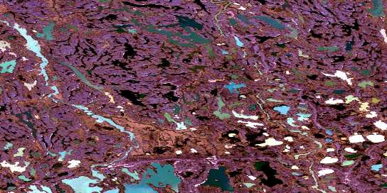 No Title Satellite Map 066N07 at 1:50,000 scale - National Topographic System of Canada (NTS) - Orthophoto