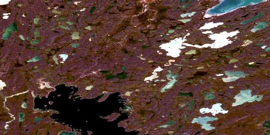 No Title Satellite Map 066P01 at 1:50,000 scale - National Topographic System of Canada (NTS) - Orthophoto