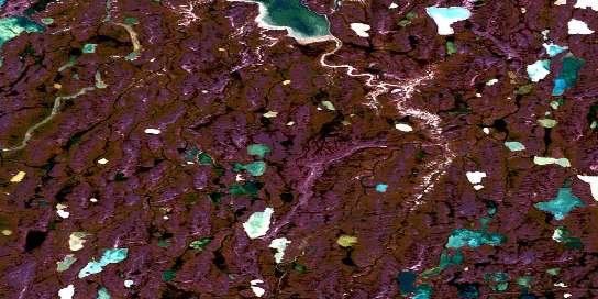 No Title Satellite Map 066P02 at 1:50,000 scale - National Topographic System of Canada (NTS) - Orthophoto