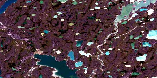 No Title Satellite Map 066P07 at 1:50,000 scale - National Topographic System of Canada (NTS) - Orthophoto